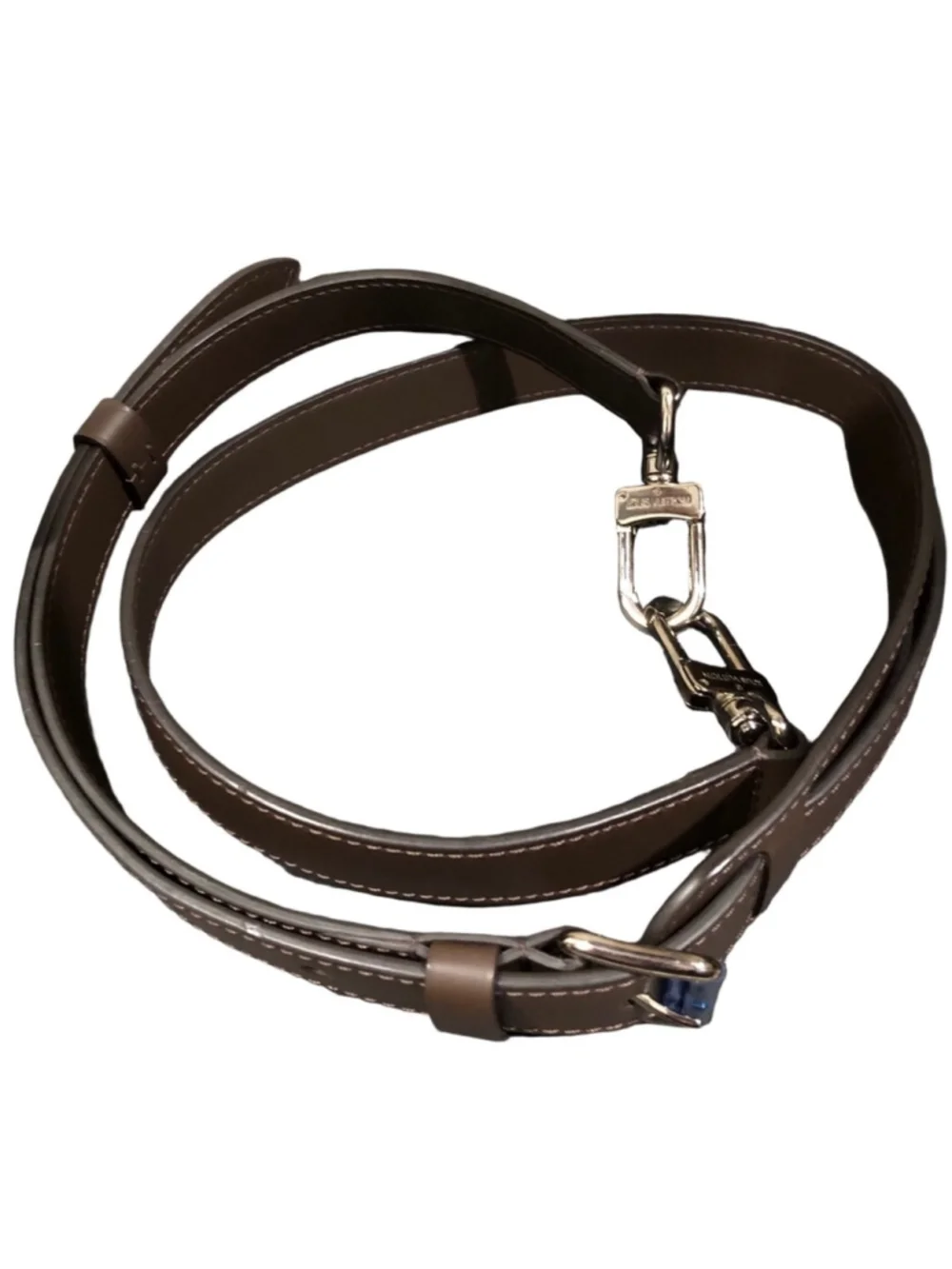 LOUIS VUITTON Moka Brown Epi Alma Hand Bag LV Leather Strap with Silver Hardware